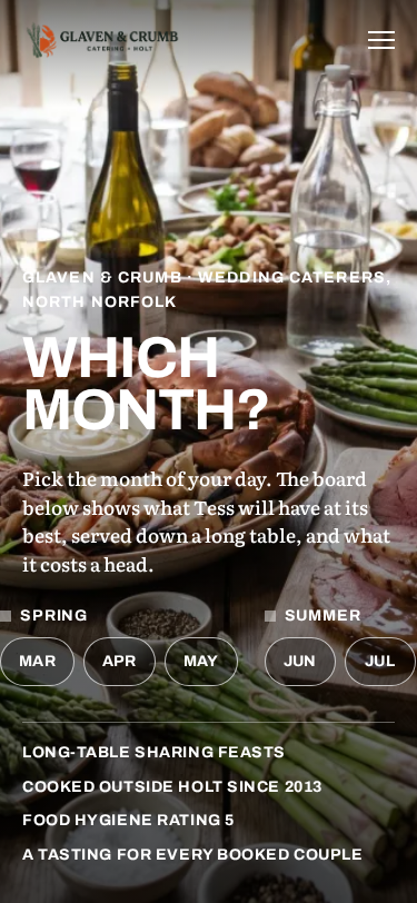Glaven & Crumb home page on a phone